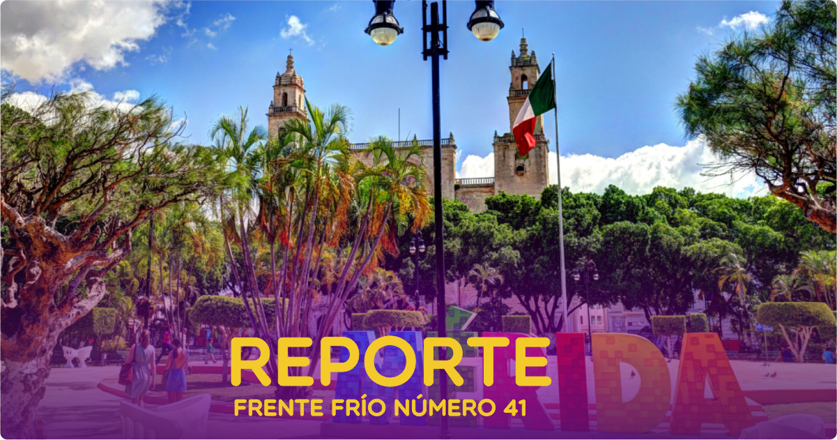 Frente frío 41 provocará lluvias y evento de “Norte” en la Península de Yucatán